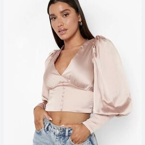 Gorgeous Boohoo Satin Crop Top!!! EXCELLENT CONDITION!